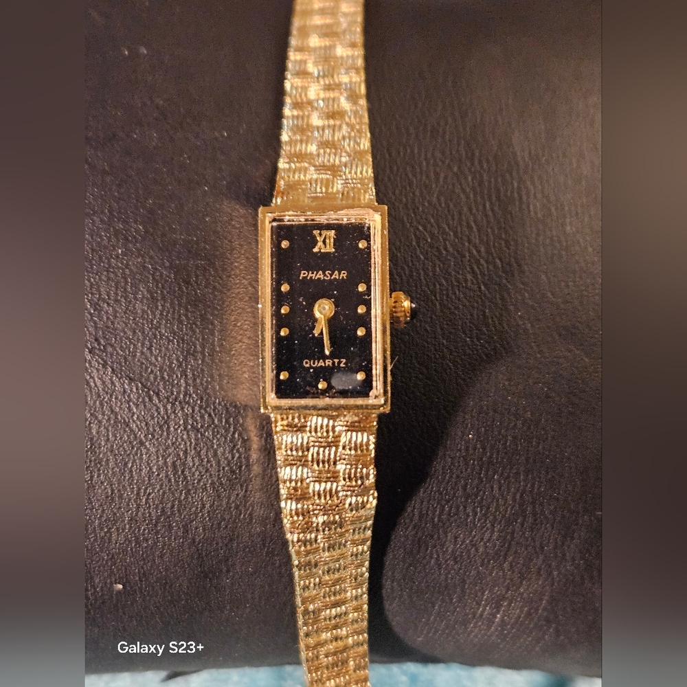 Phasar Gold and Black Quartz Watch